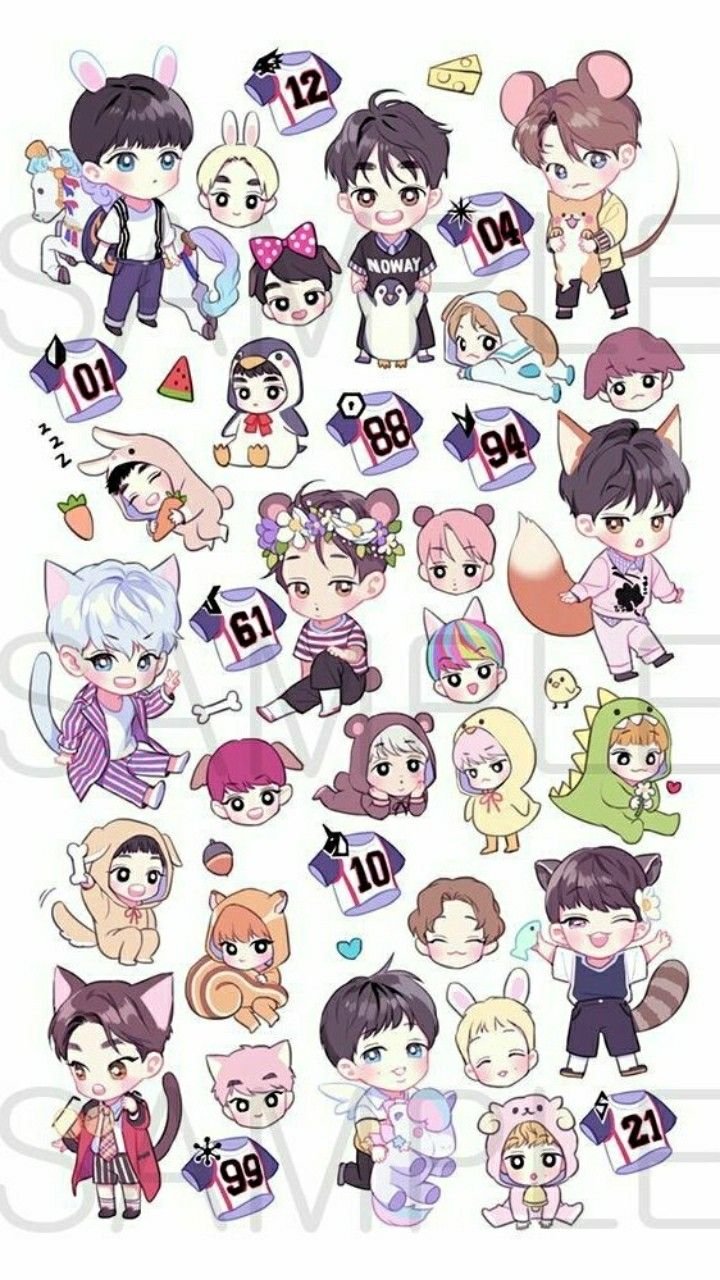 Аниме наклейки для распечатки