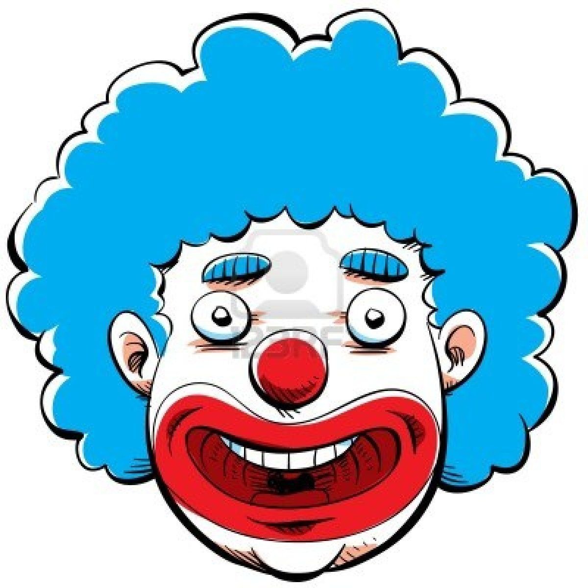 Лицо клоуна цветное