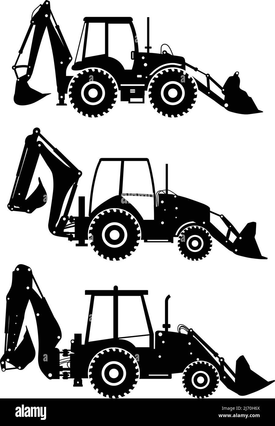 Трактор JCB вектор