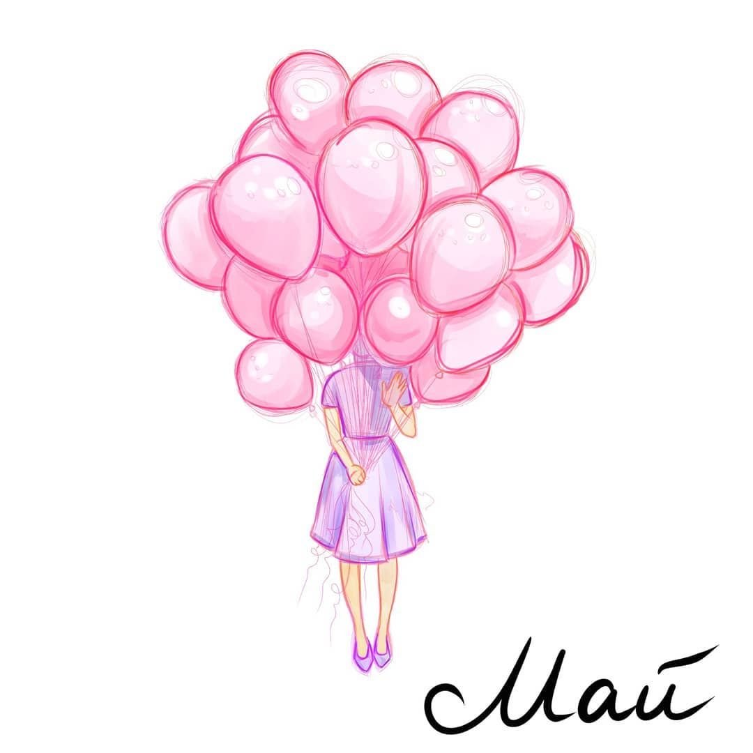 Воздушный шар на ниточке