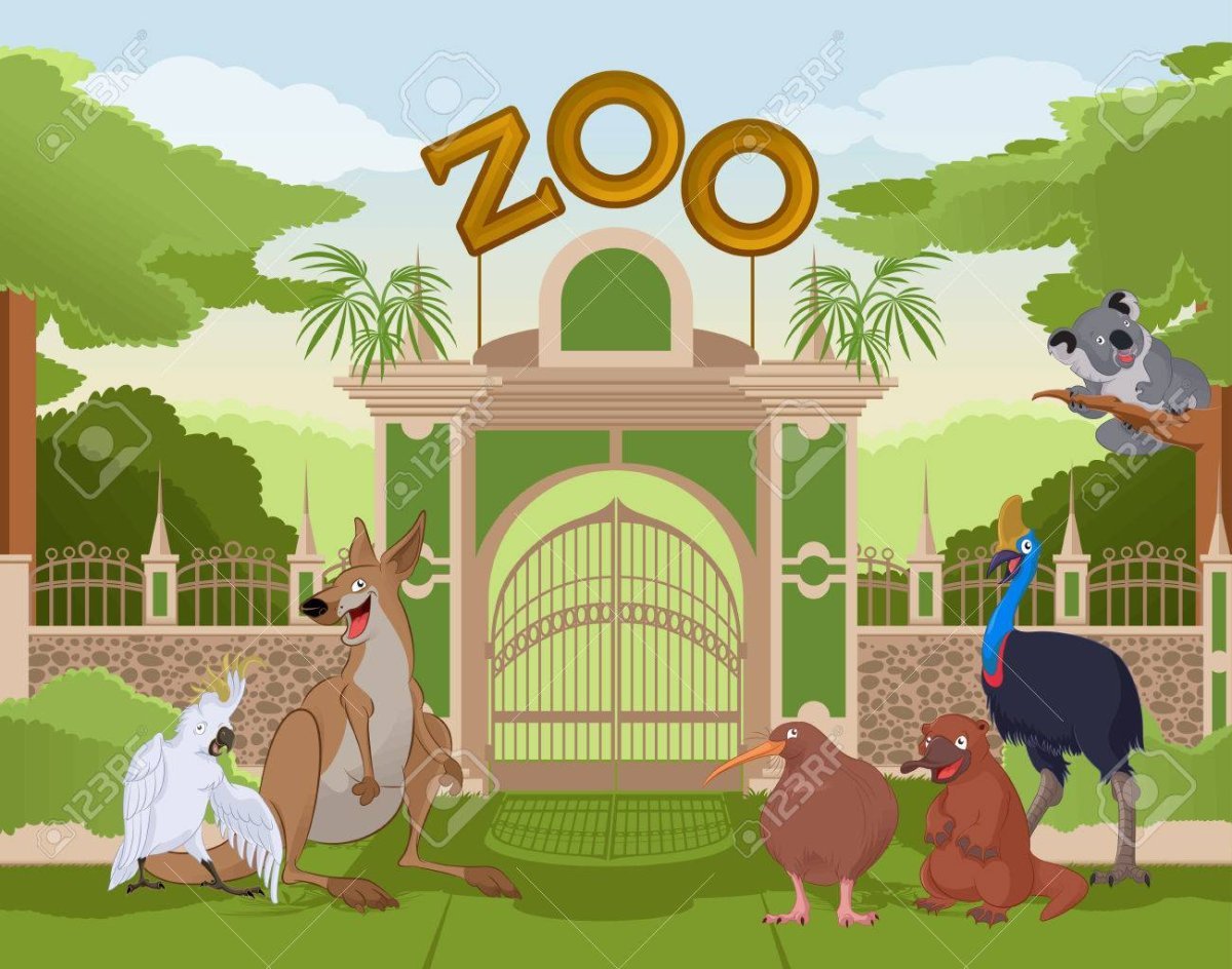 Ворота в зоопарк картина