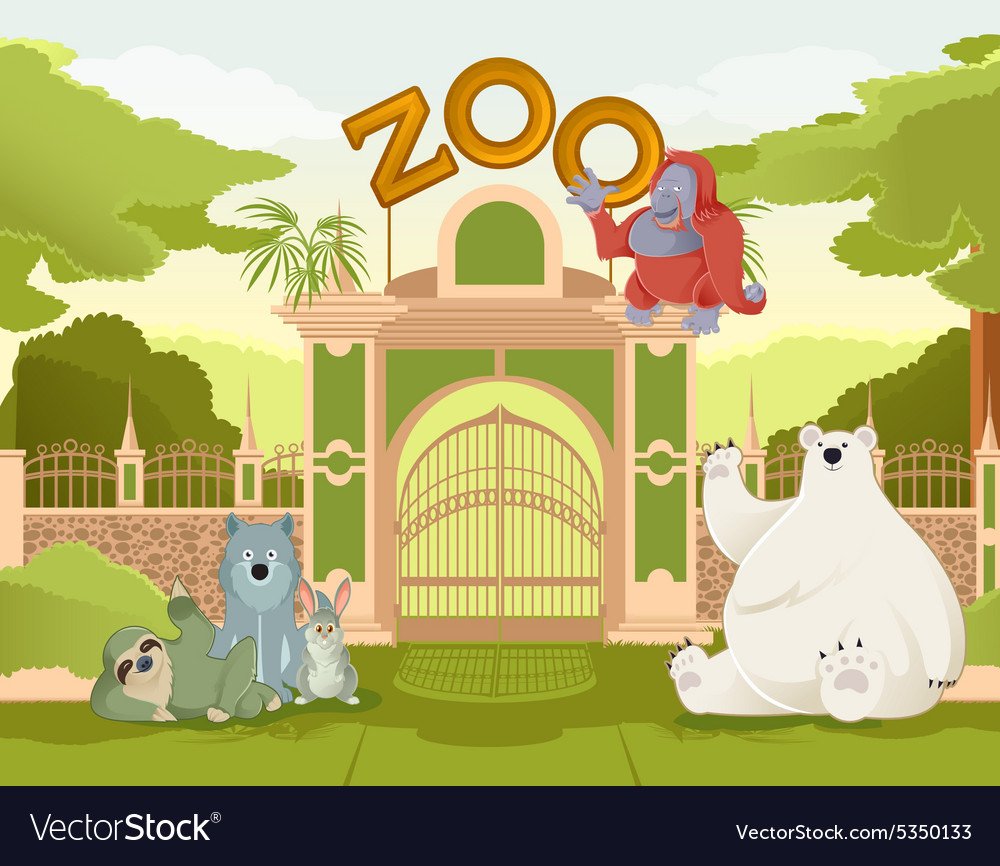 Ворота в зоопарк мультяш