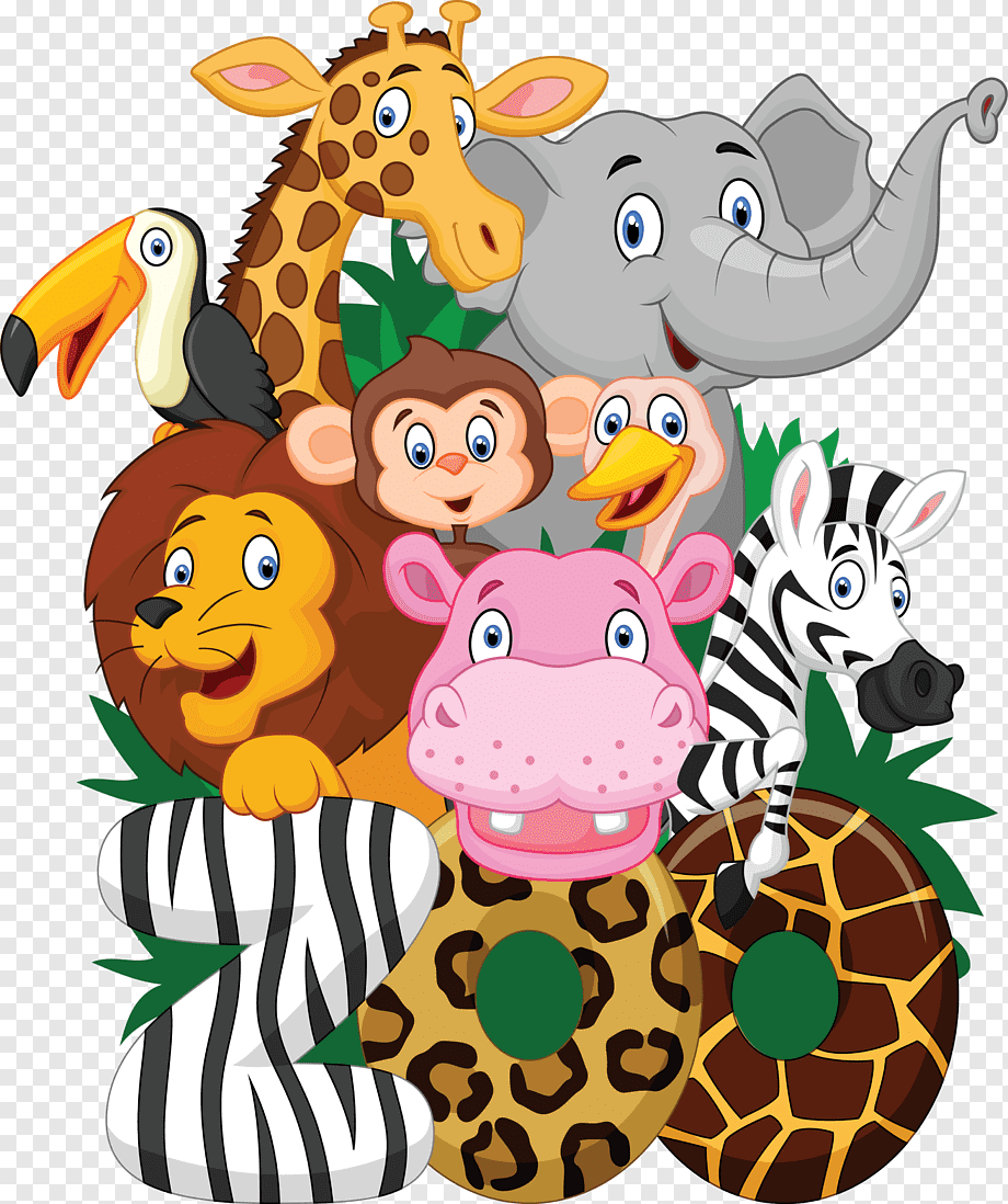 Дети в зоопарке вектор