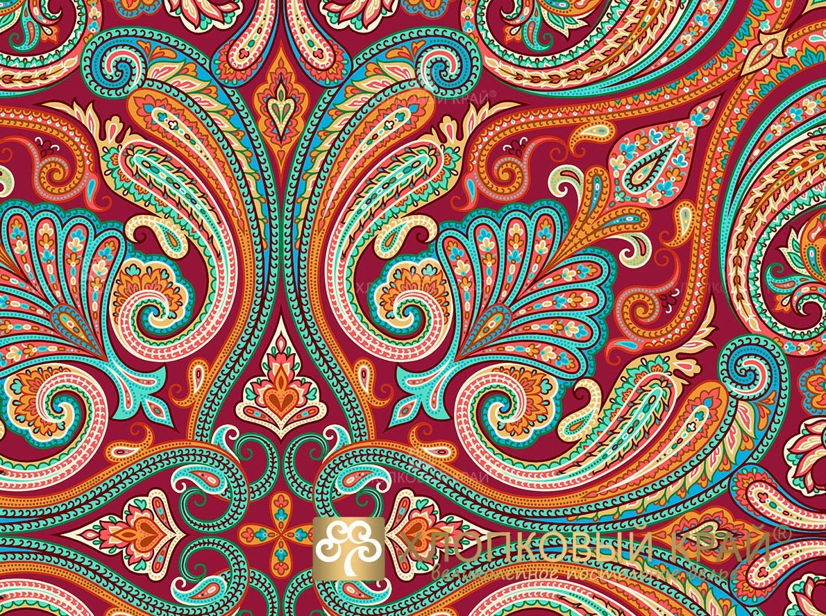 Мотив индийского орнамента Восточный огурец