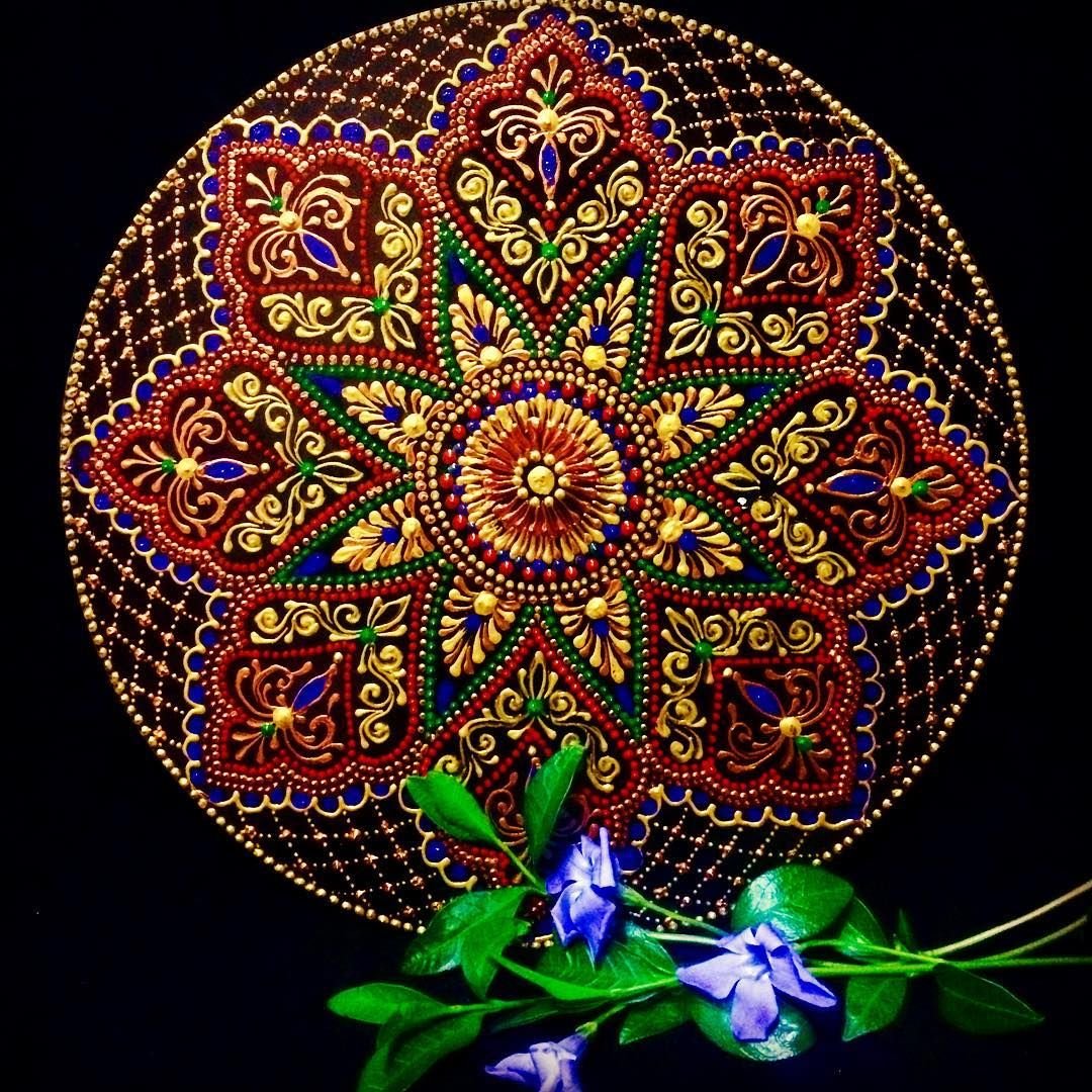 Мандала точечная роспись