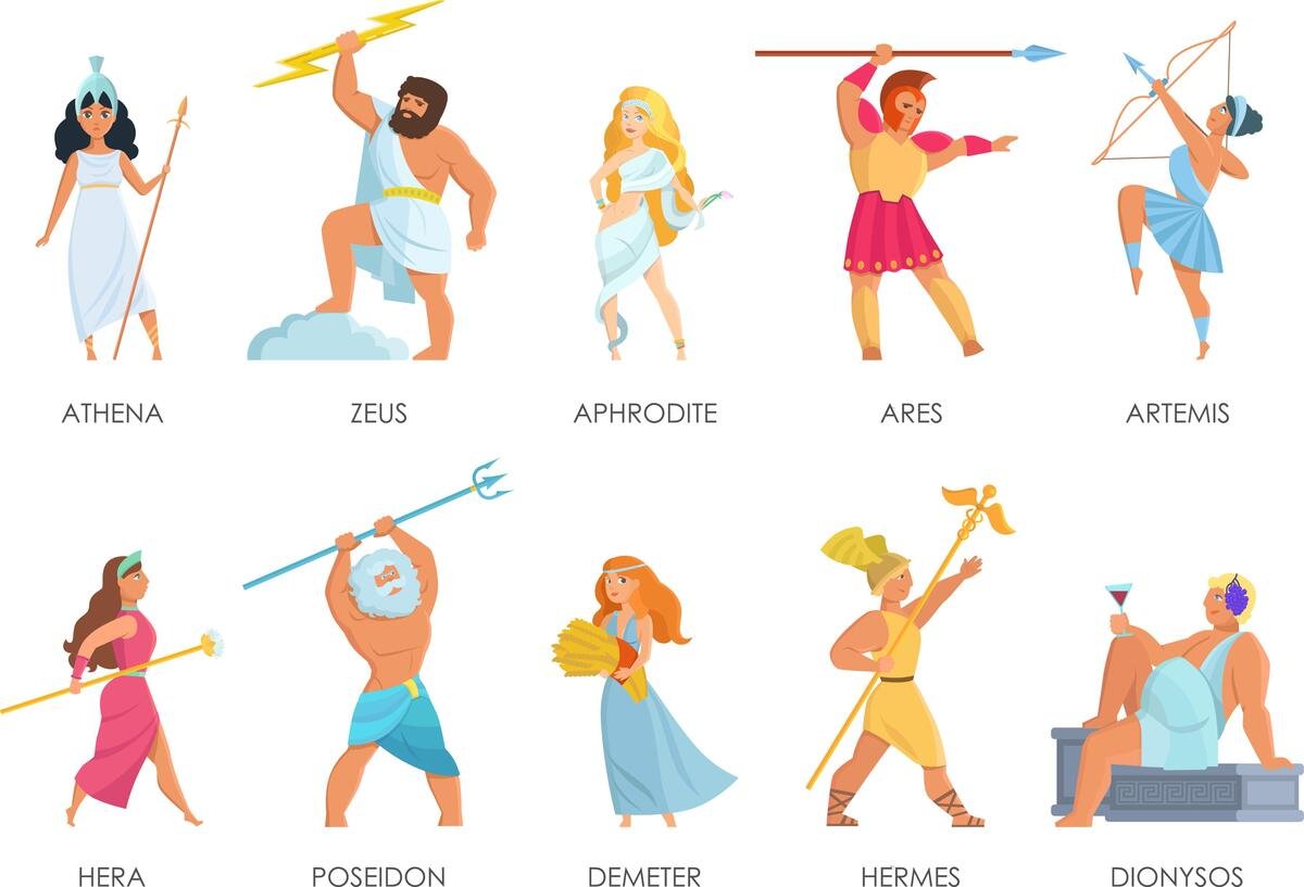 Греческие боги вектор