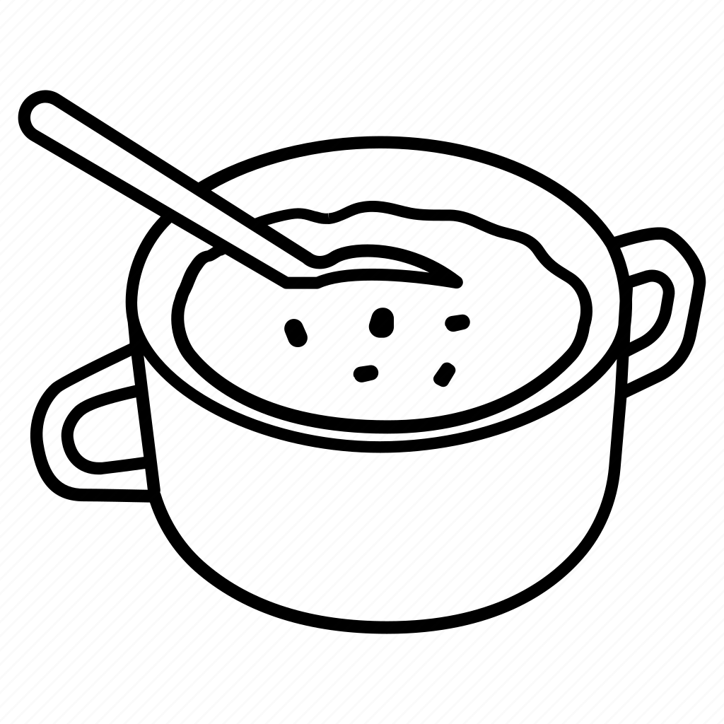 Суп раскраска для детей