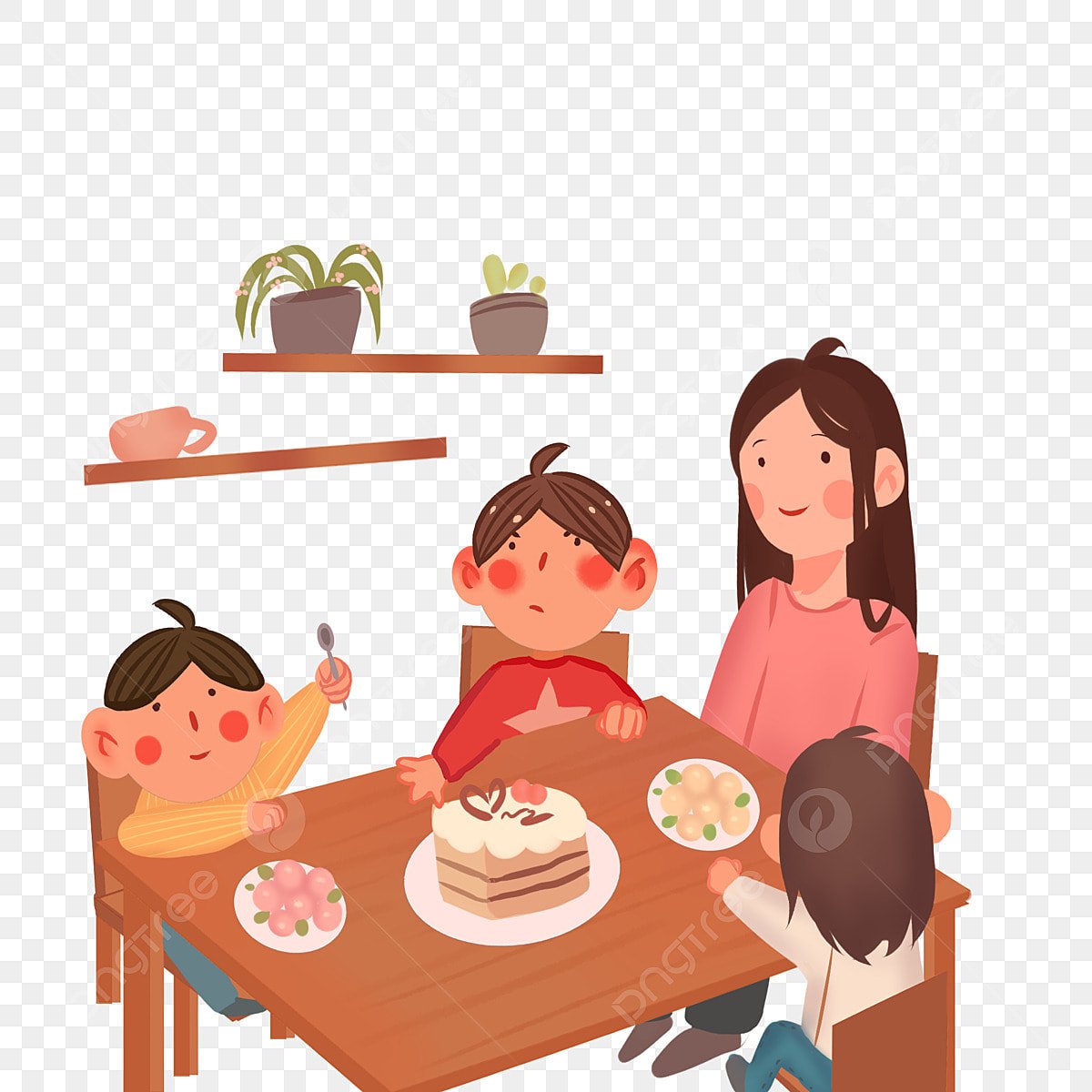 Мультяшный семейный обед