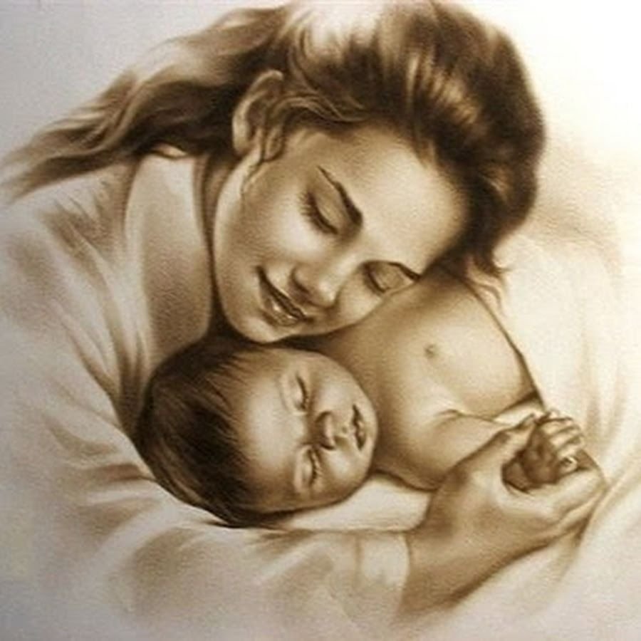 Картина мама с младенцем