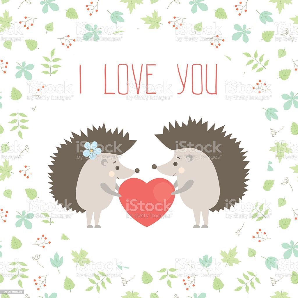 Ежики Love вектор
