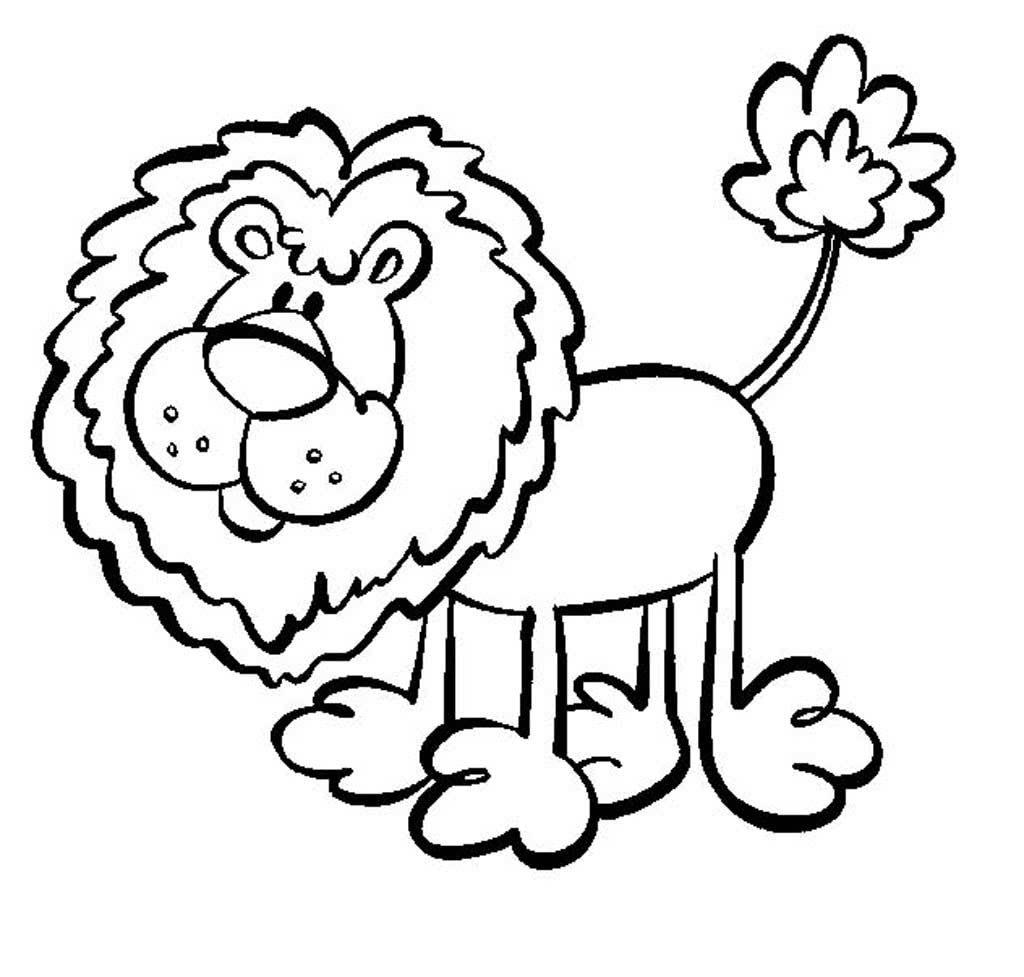 Картинка льва для детей раскраска