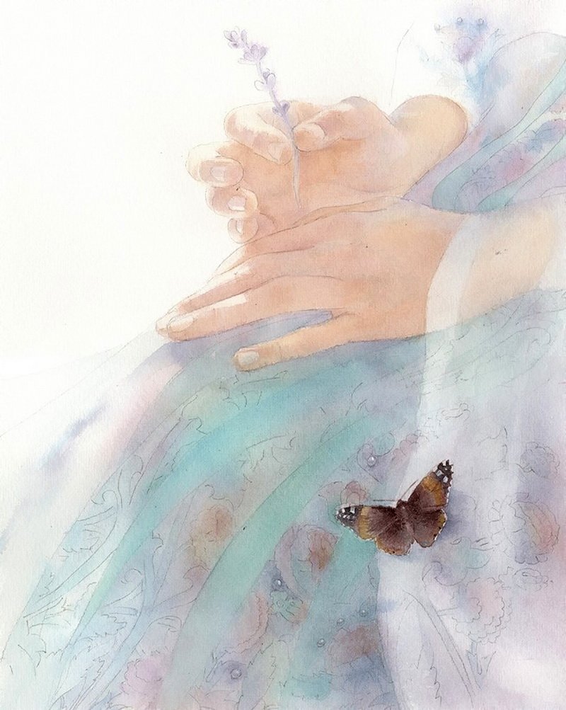 Мария Курбатова картины акварель руки