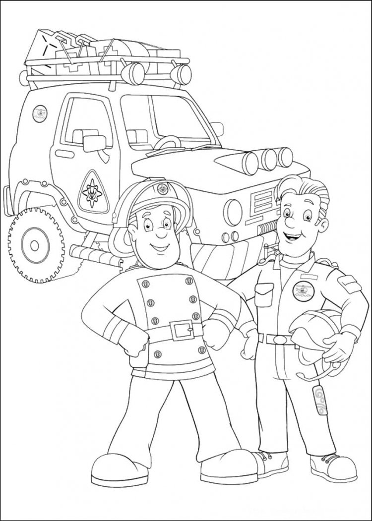 Пожарный черно белый