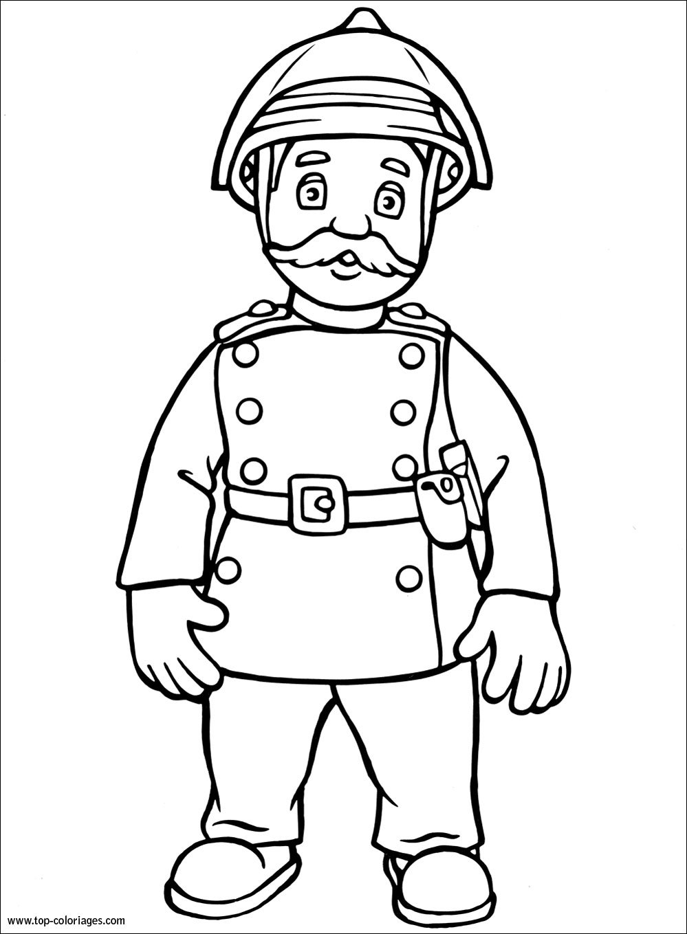 Раскраска пожарный