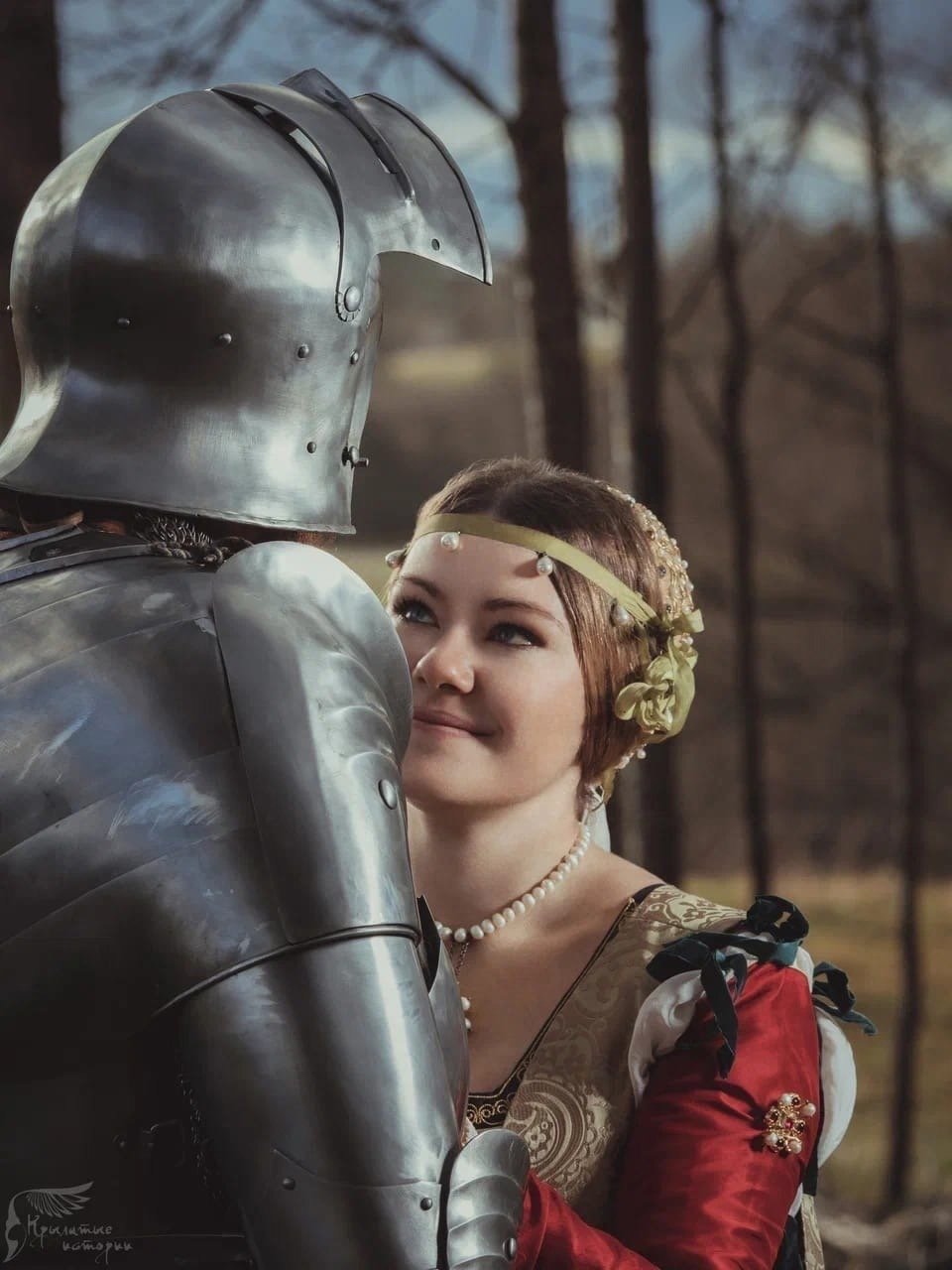 Рыцарь на коленях перед дамой