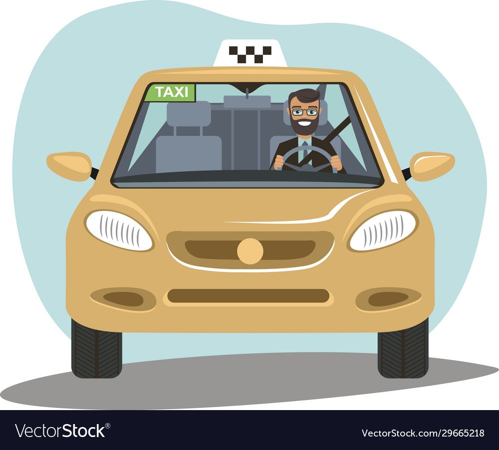 Врач в машине такси иллюстрация