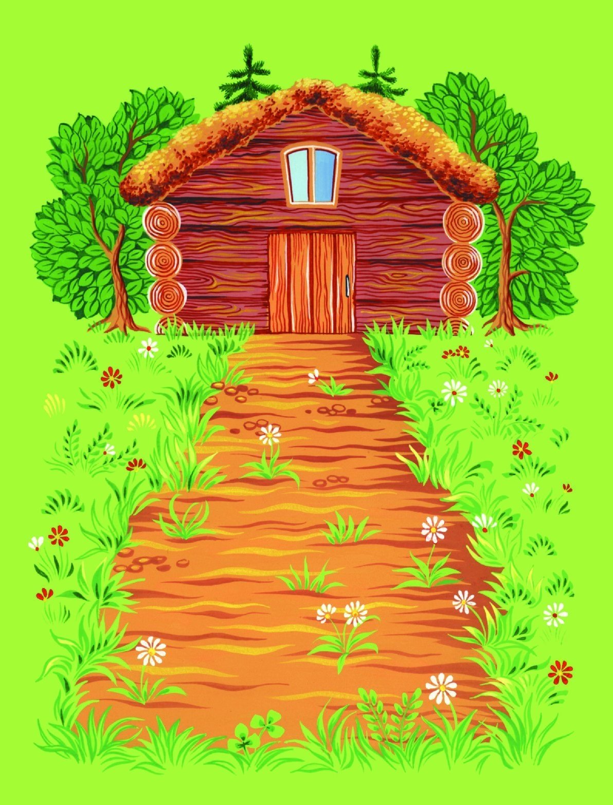 Теремок сказка раскраска домик