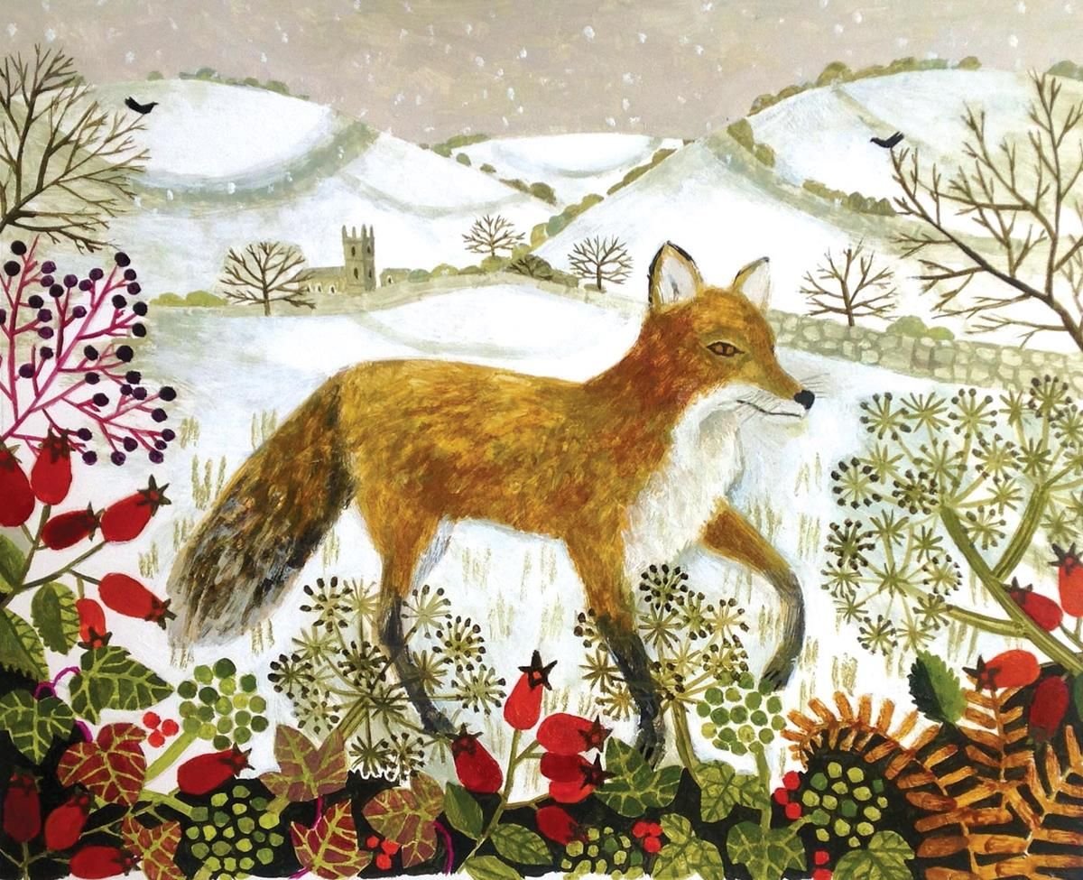 Лисичка в зимнем лесу