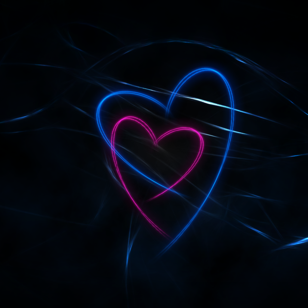 Сердечко на черном фоне