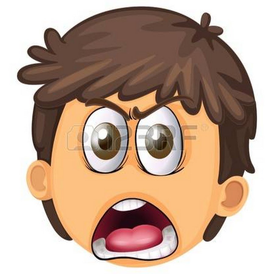 Нарисованный удивленный мальчик