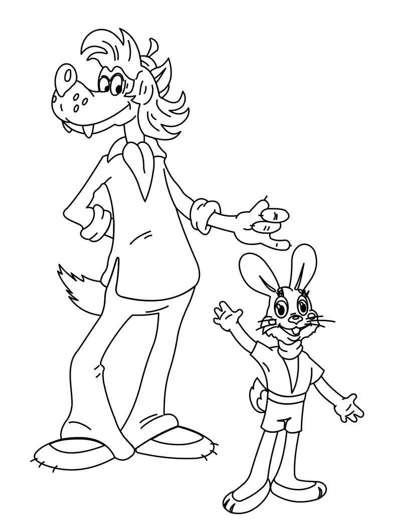 Раскраска "ну, погоди!"