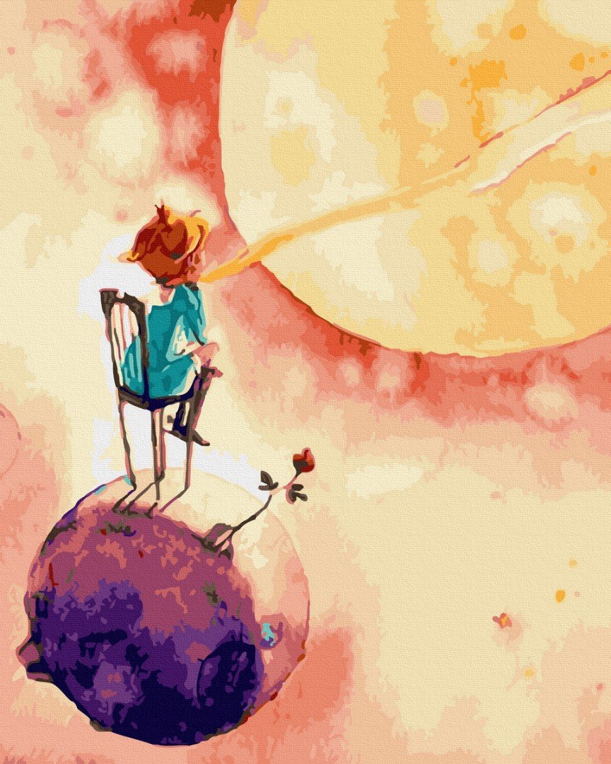 Маленький принц мальчик акварель