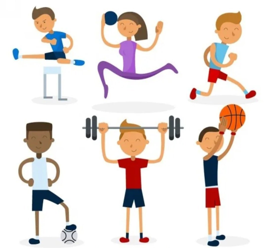 Человечки занимаются спортом для детей