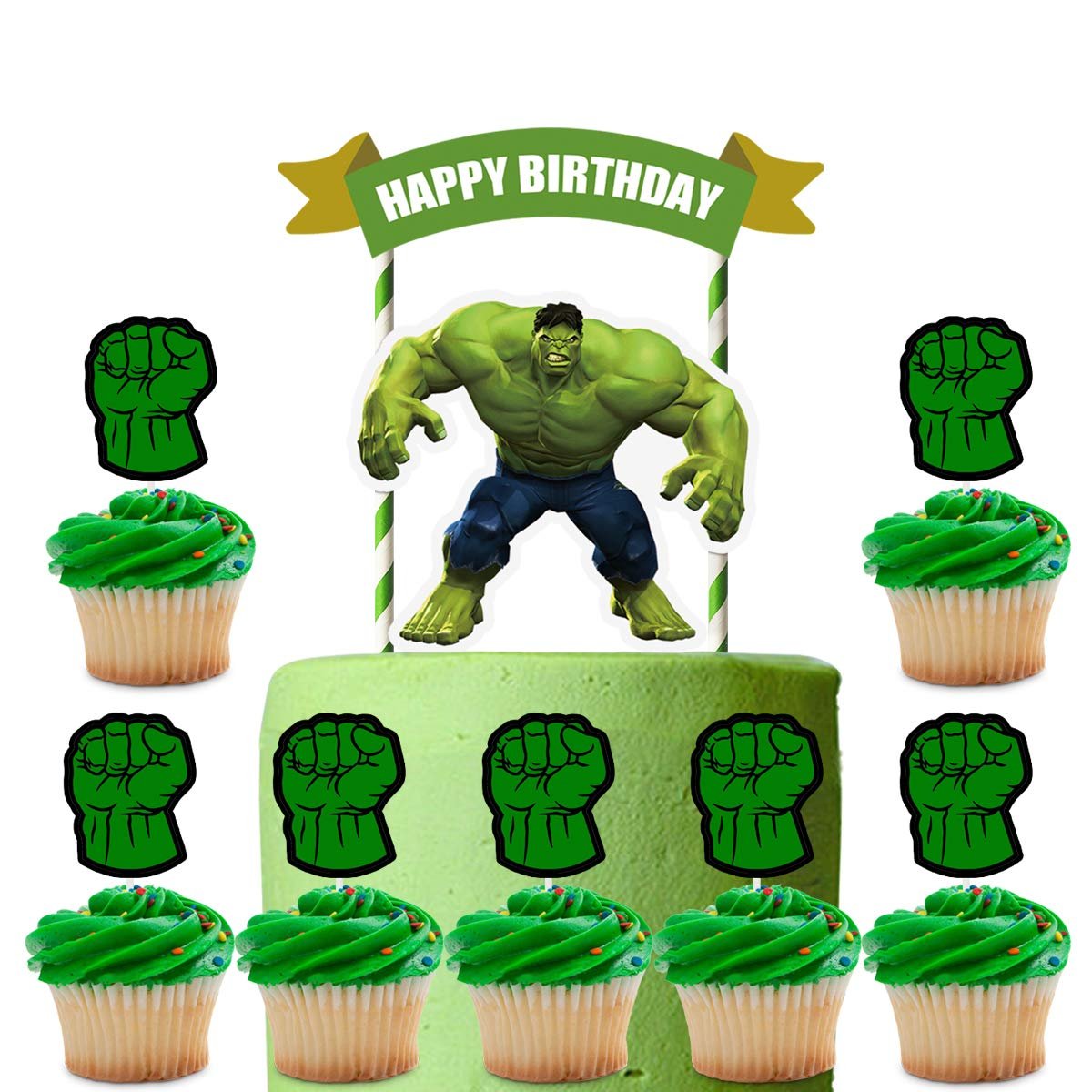 Халк рисунок на торт