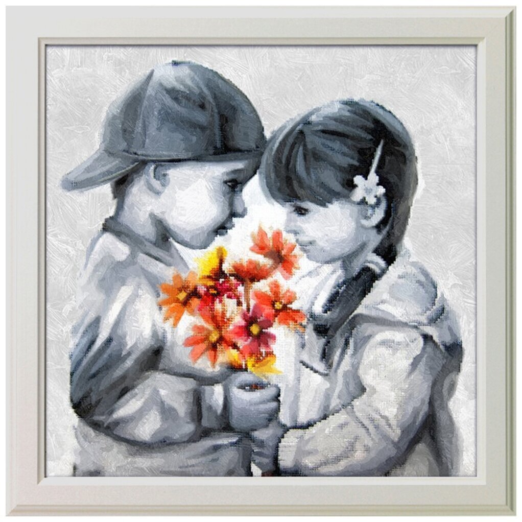 Мальчик Дари девочке цветы