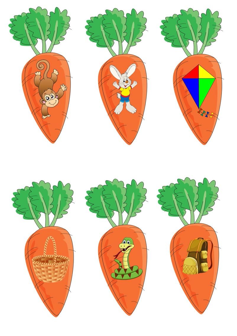 Раздаточный материал морковки