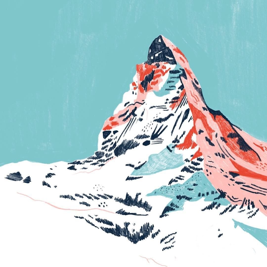 Горы рисунок