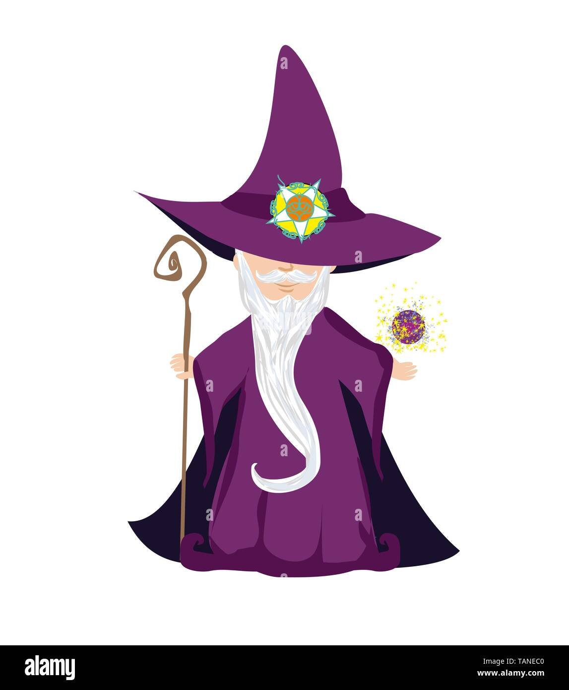 Волшебник с волшебной палочкой арт