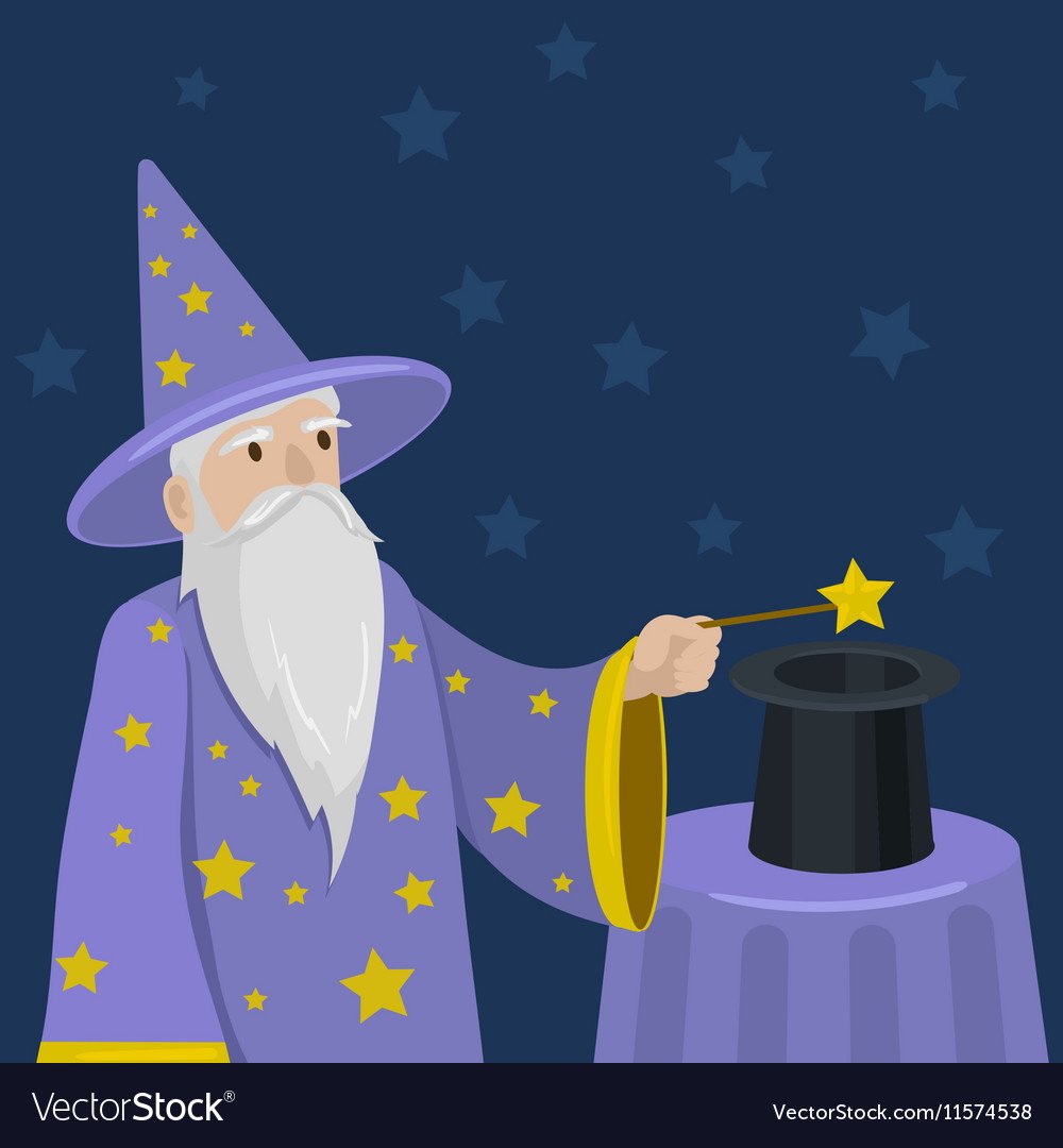 Волшебник с волшебной палочкой