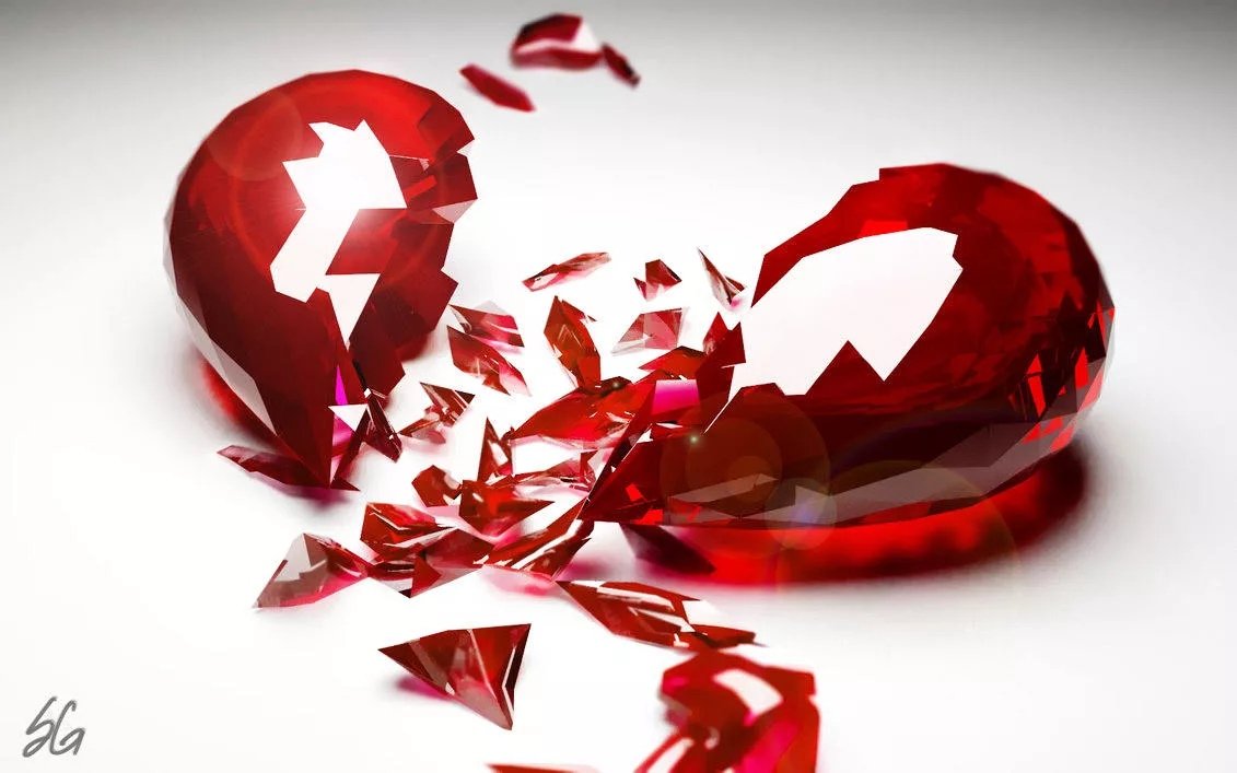 Красивое разбитое сердце