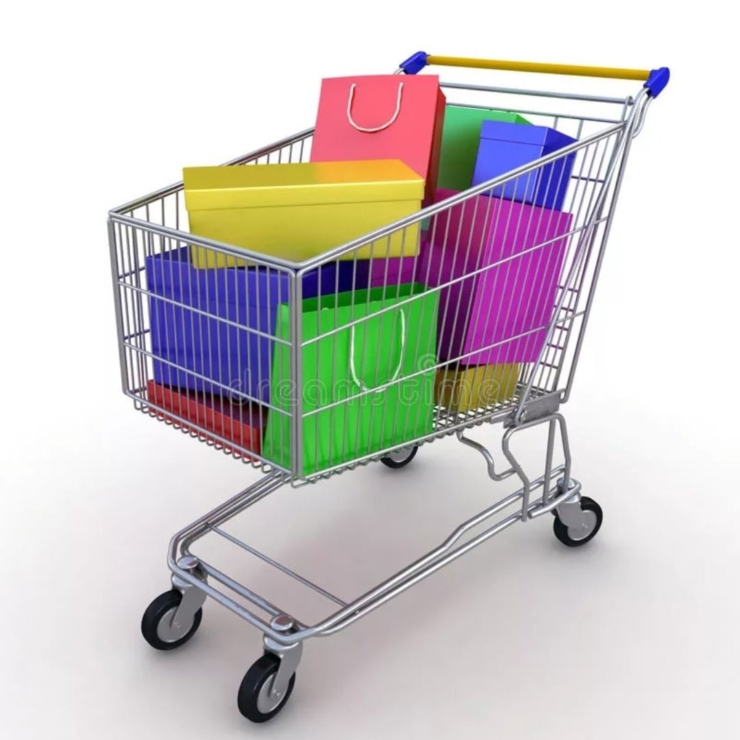 Маленькая тележка продуктовая