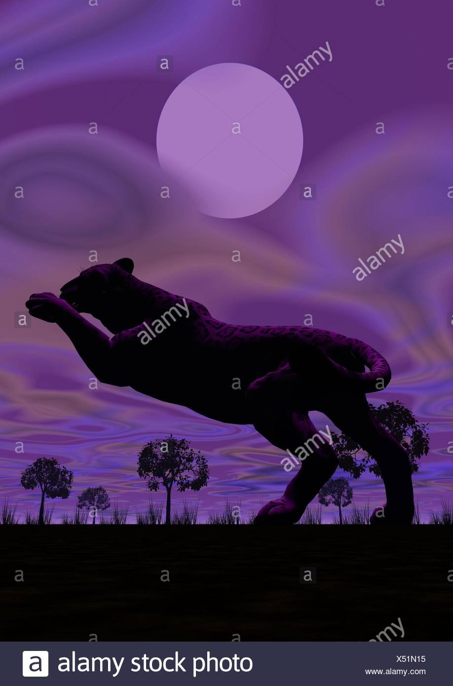 Пантера в прыжке на аву