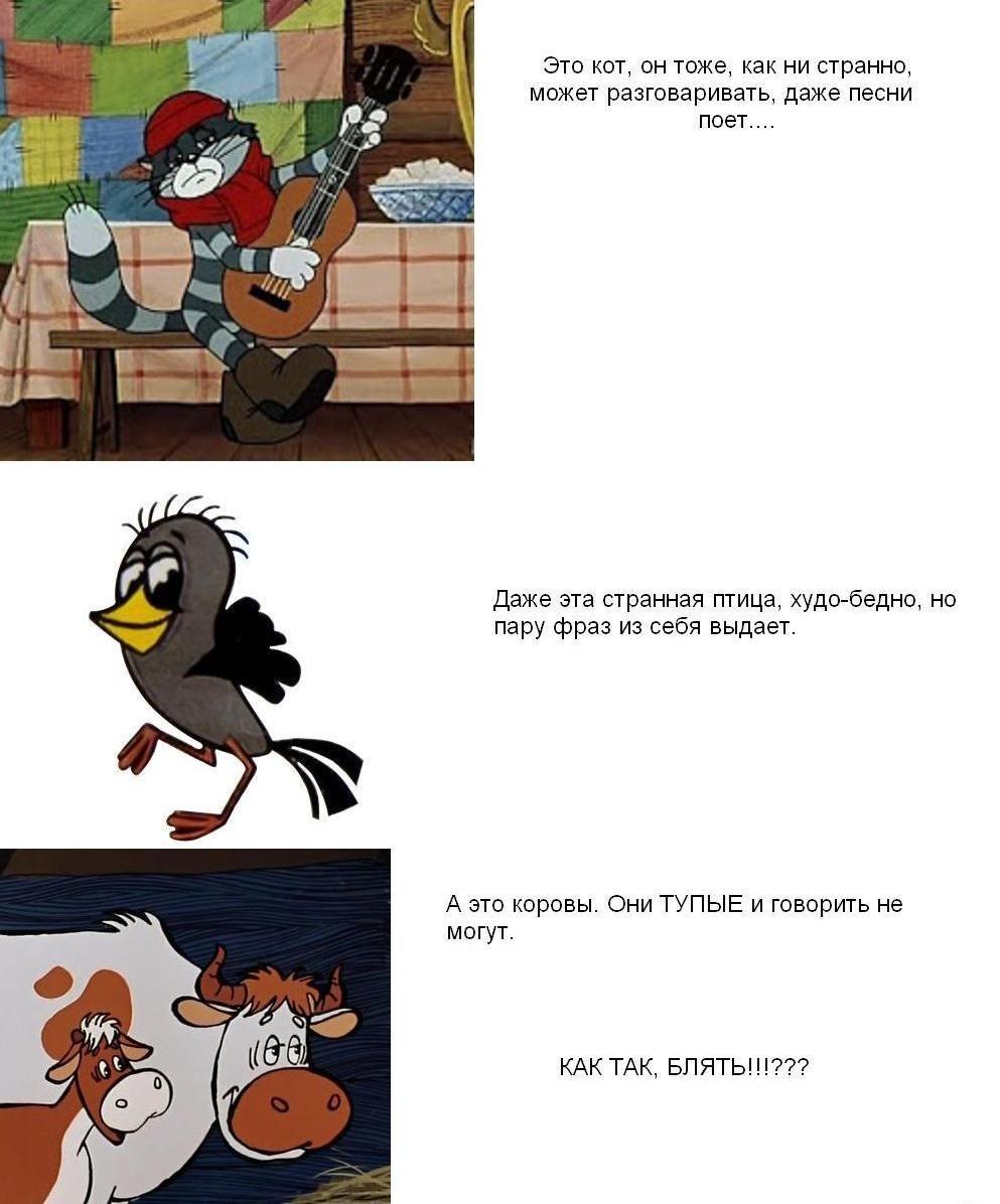 Кот Матроскин на машинке