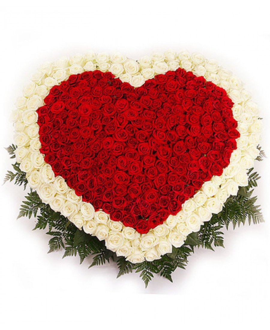 Сердце из роз