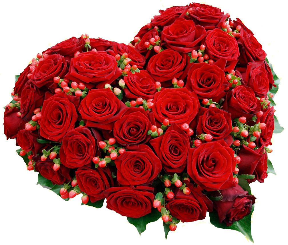 Сердце из цветов