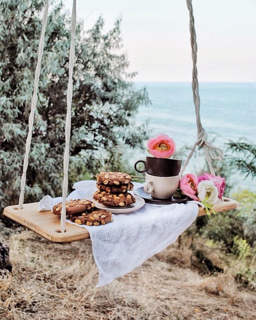 Доброе утро море и кофе