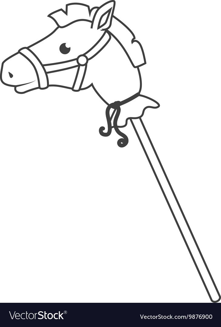 Трафарет лошадки на палочке