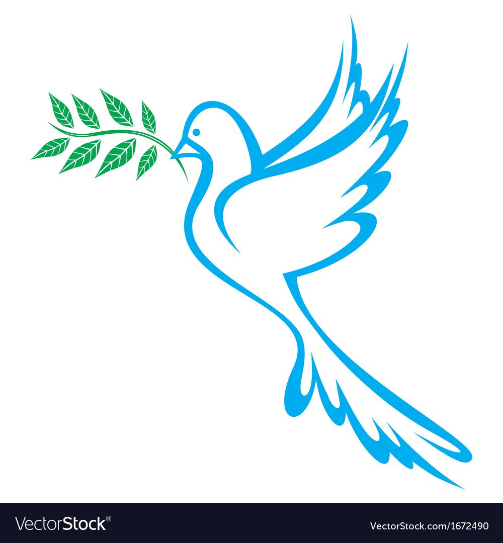 Белый голубь на черном фоне