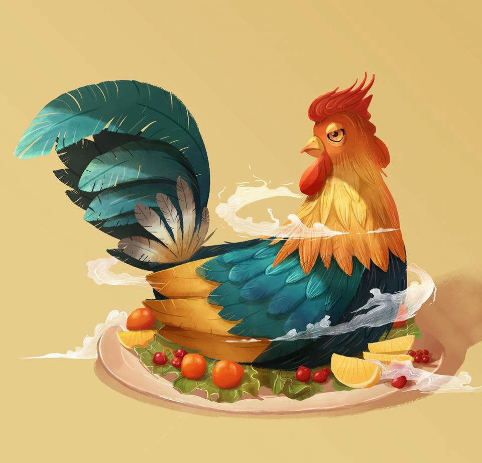 Курица иллюстрация