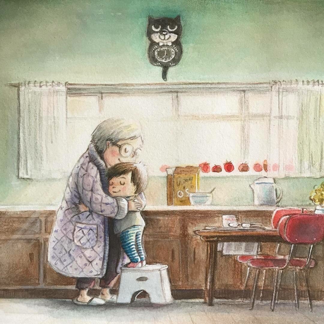 Забота дети иллюстрация