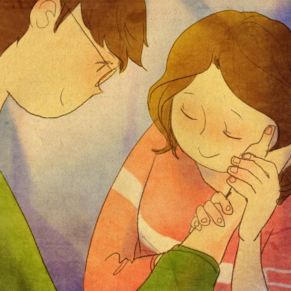 Теплые иллюстрации о любви