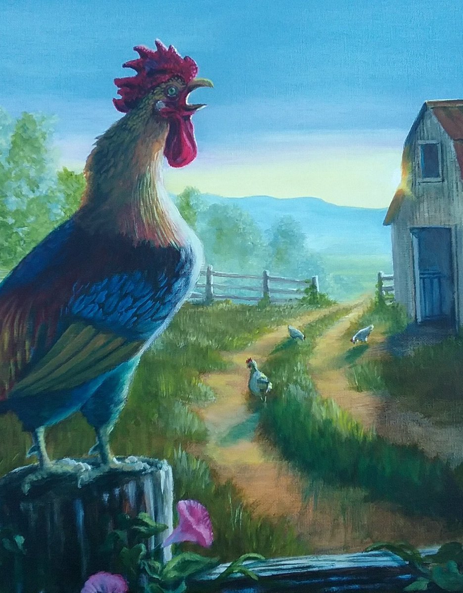 Петух на заборе