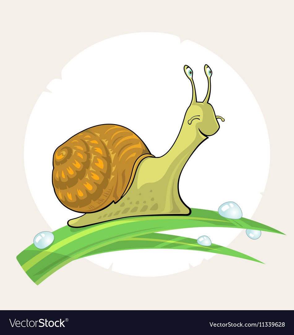 Веселая розовая улитка