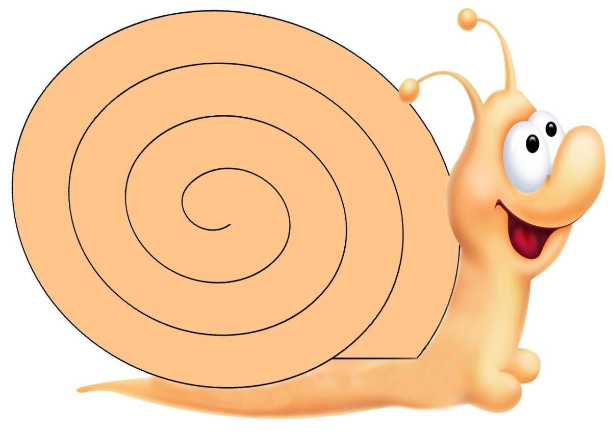 Открытка с днём рождения с улиткой