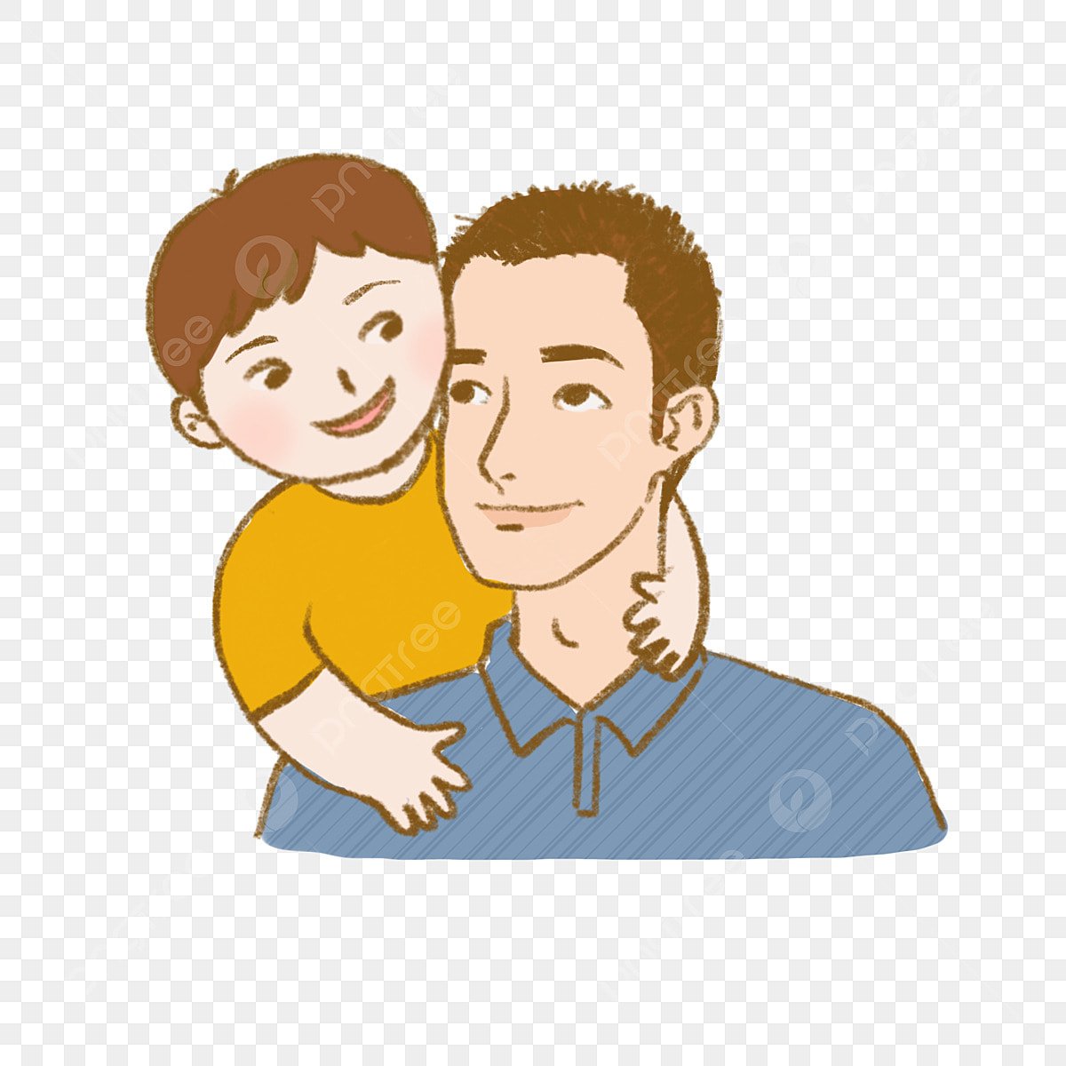 Нарисовать папу с сыном