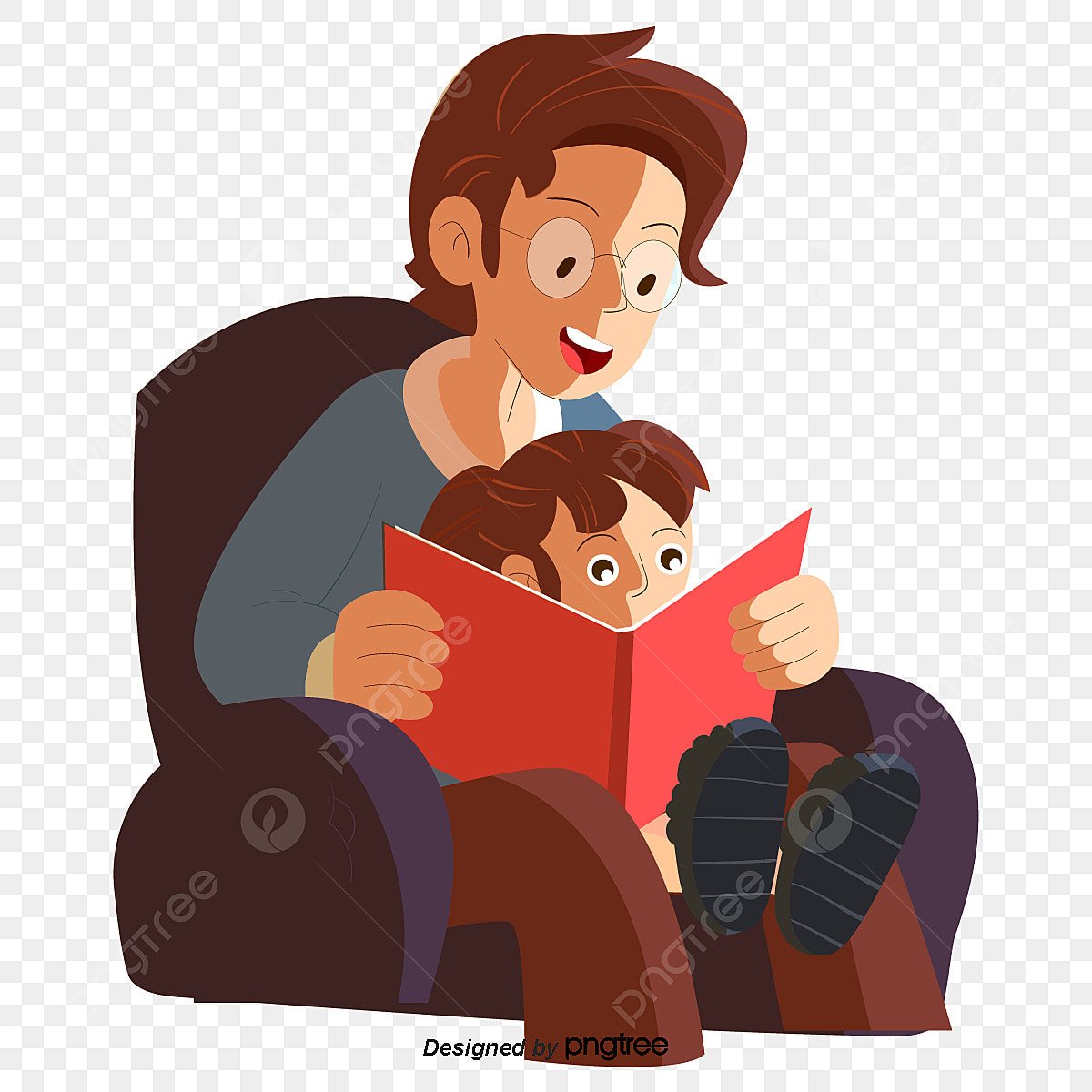 Папа читает книжку